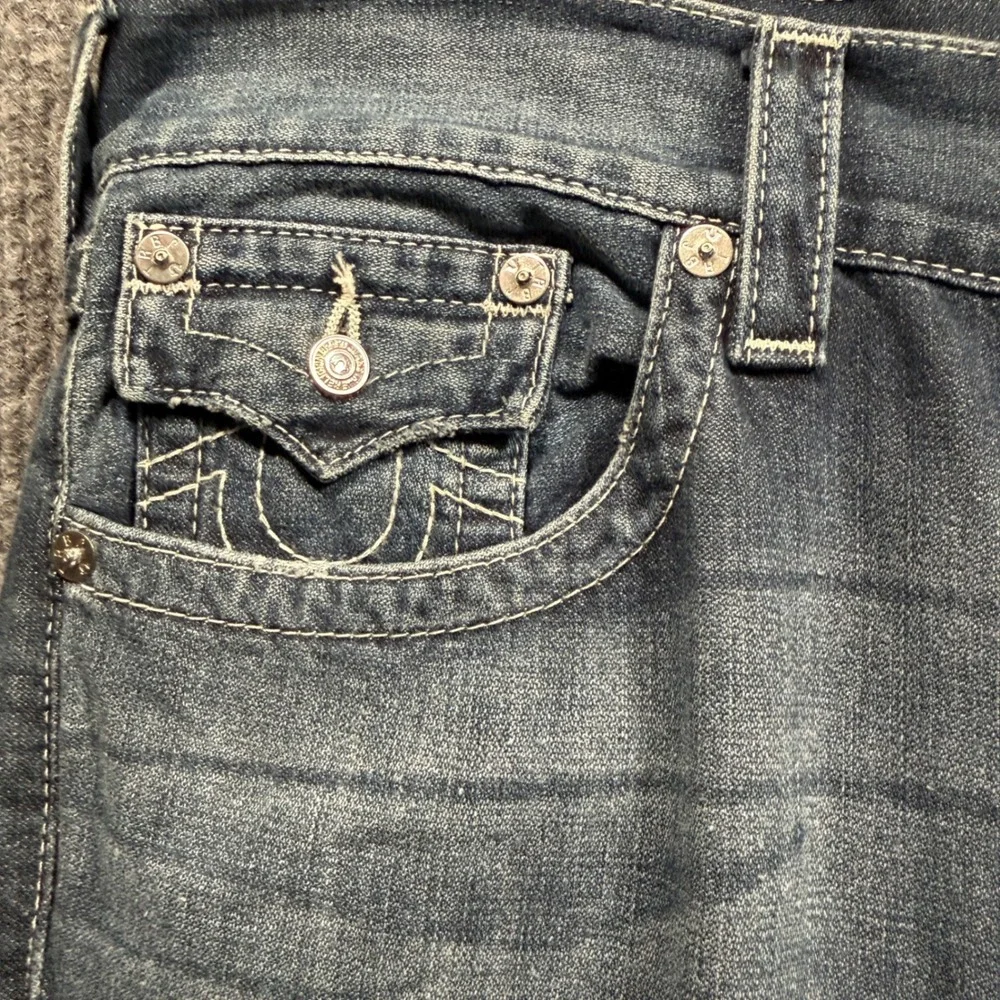 True Religion Skinny Flap Jeans Mens 36 Indigo Heave Blue Denim Designer NWT